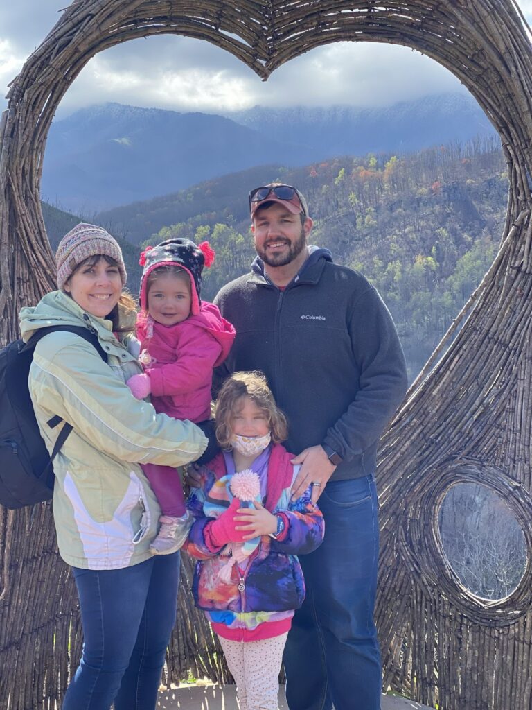 Dr. Cockerill and her family hiking