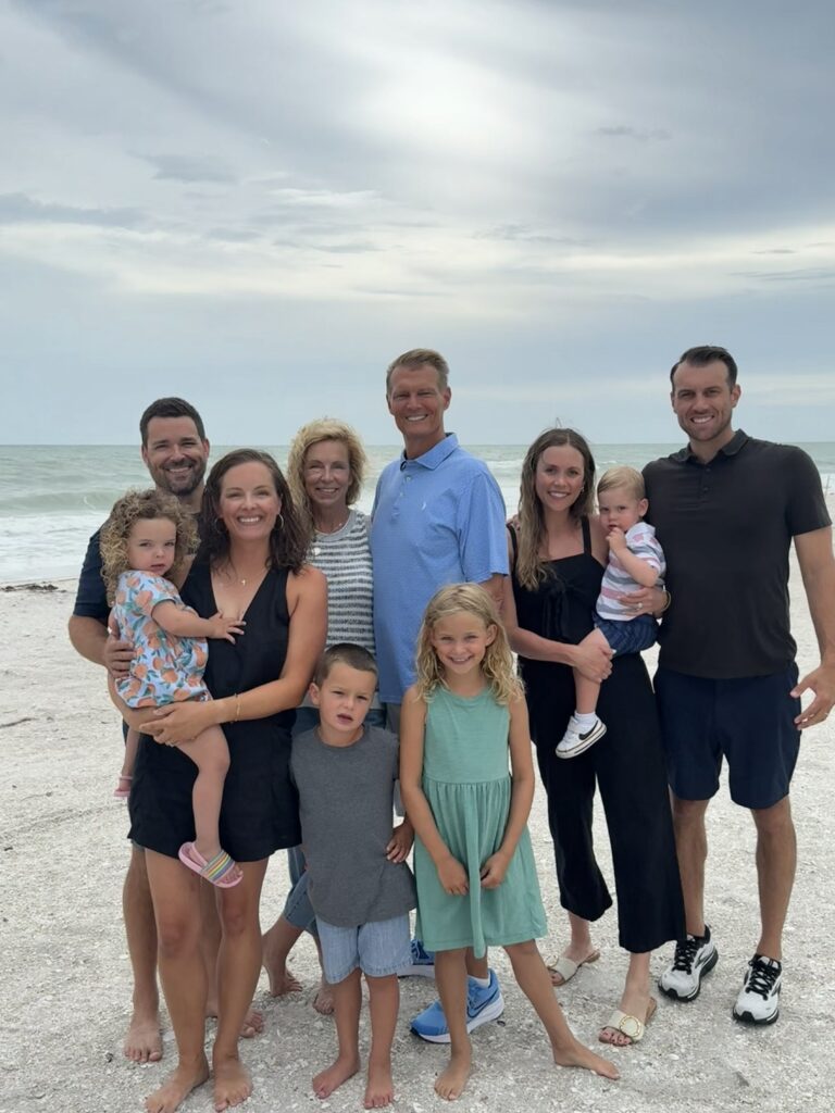 Dr. Lothes with his family at Sanibel Florida, a place they vacation often