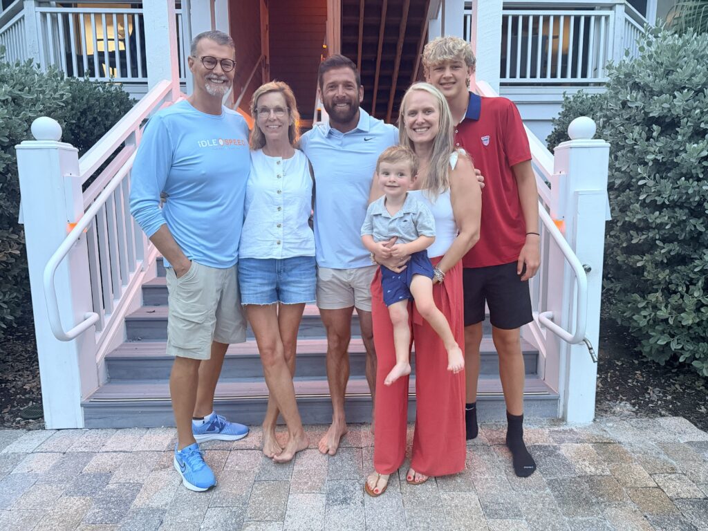 Dr. Lothes with his daughter Kristen's family on vacation
