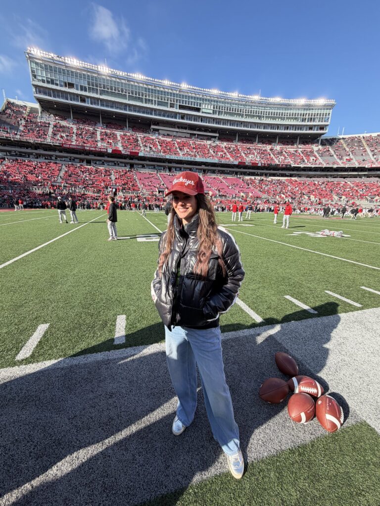 Dr. San Filippo on the field at Ohio Stadium